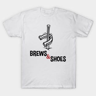 Brews and Shoes Horseshoe Ringer Pitching T-Shirt